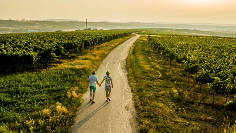 Spaziergang zum Sunset Tasting, © Robert Herbst Spaziergang zum Sunset Tasting, © Robert Herbst